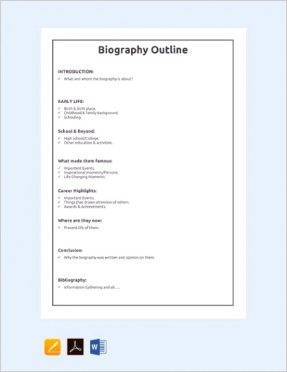 biography template