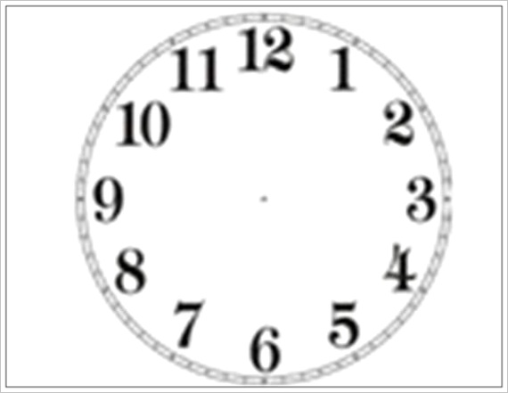 printable clock face without hands