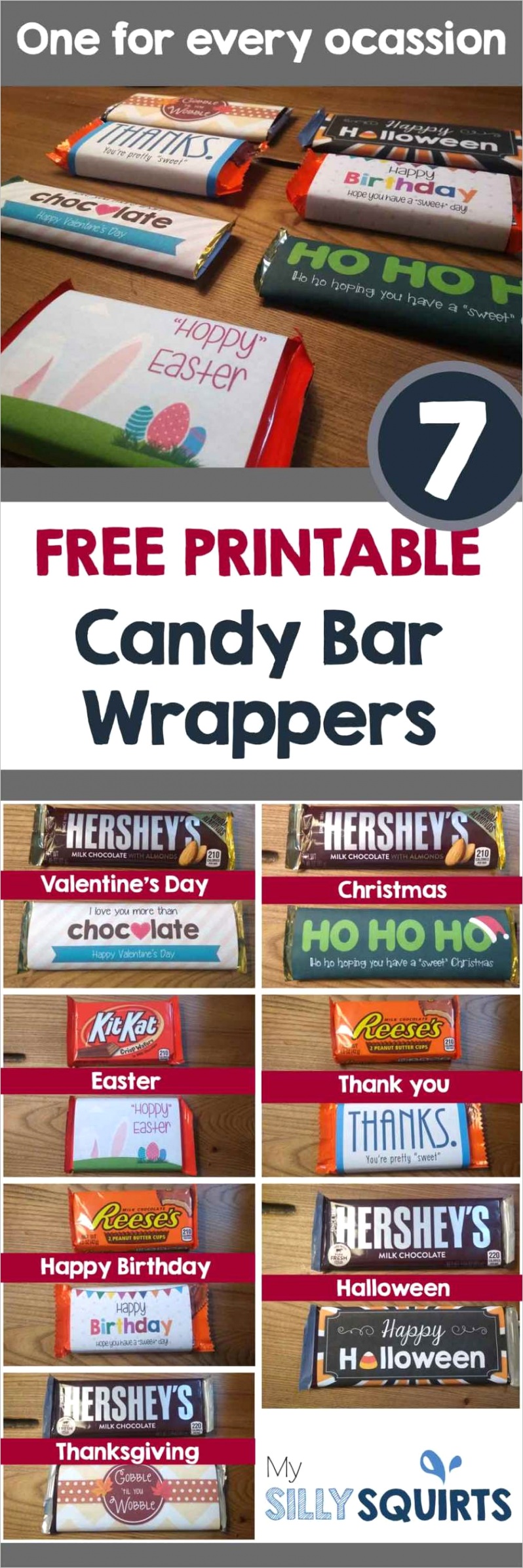 free candy bar wrappers every occasion