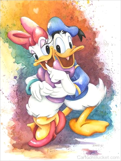 painting of daisy and donald duck
