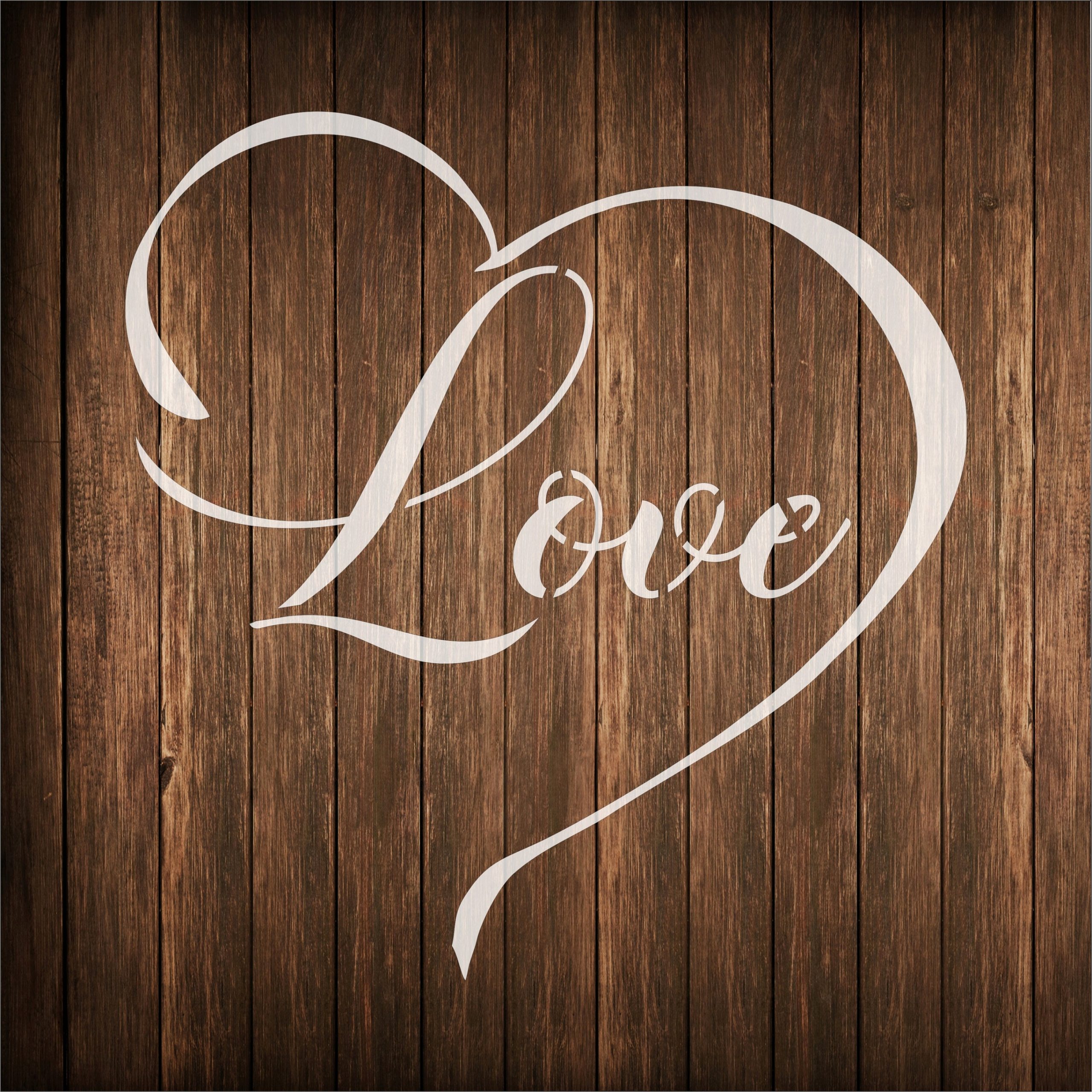 love inside heart stencil for wood signs