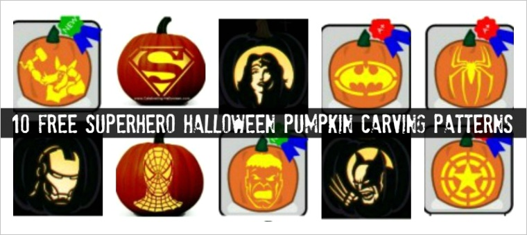 10 free superhero pumpkin carving patterns