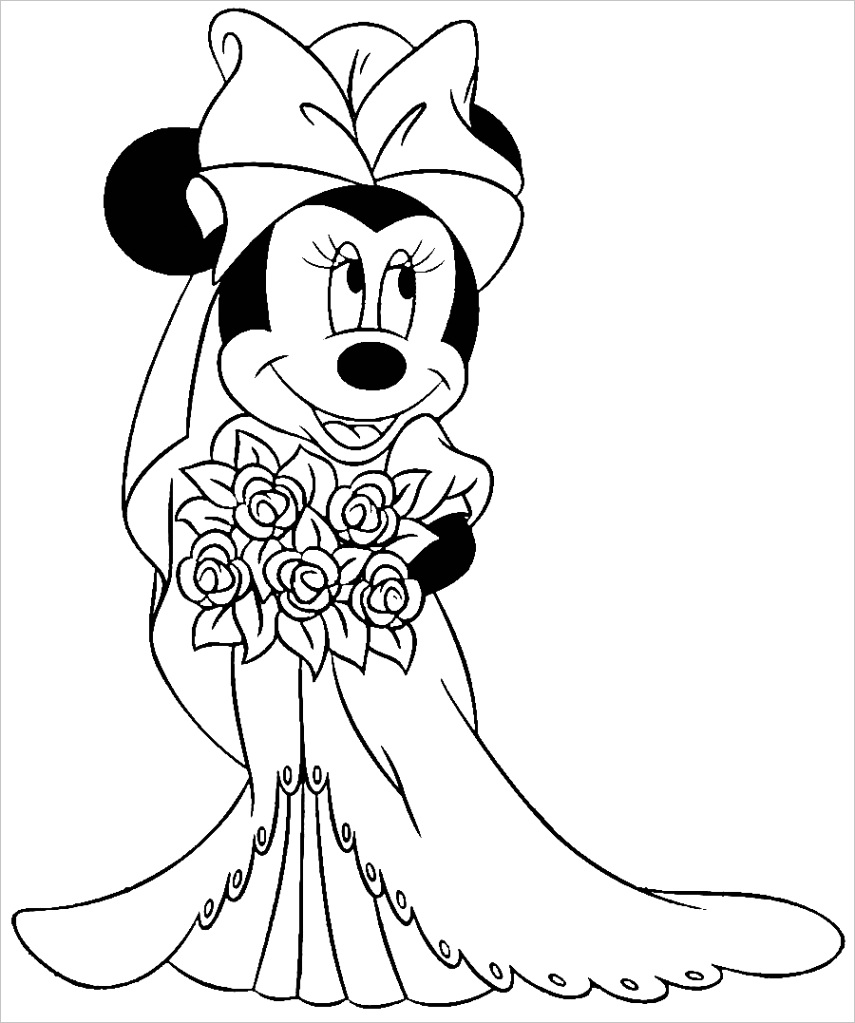 free disney minnie mouse coloring pagesml
