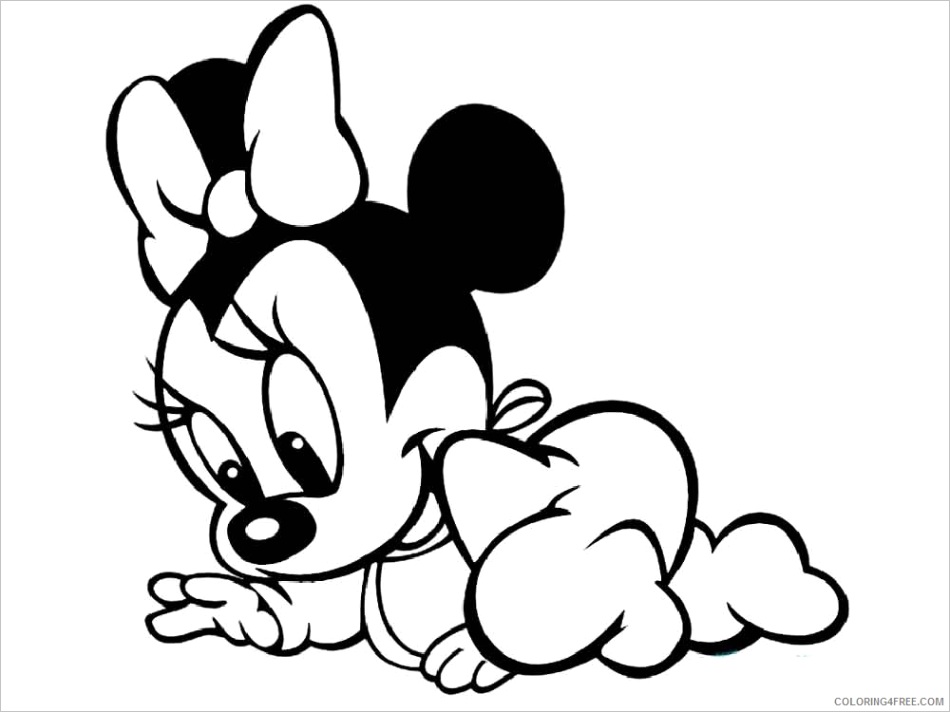 minnie mouse coloring pages cartoons baby minnie mouse 1 printable 2020 4213 coloring4free