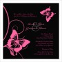 Pink butterfly Wedding Invitations