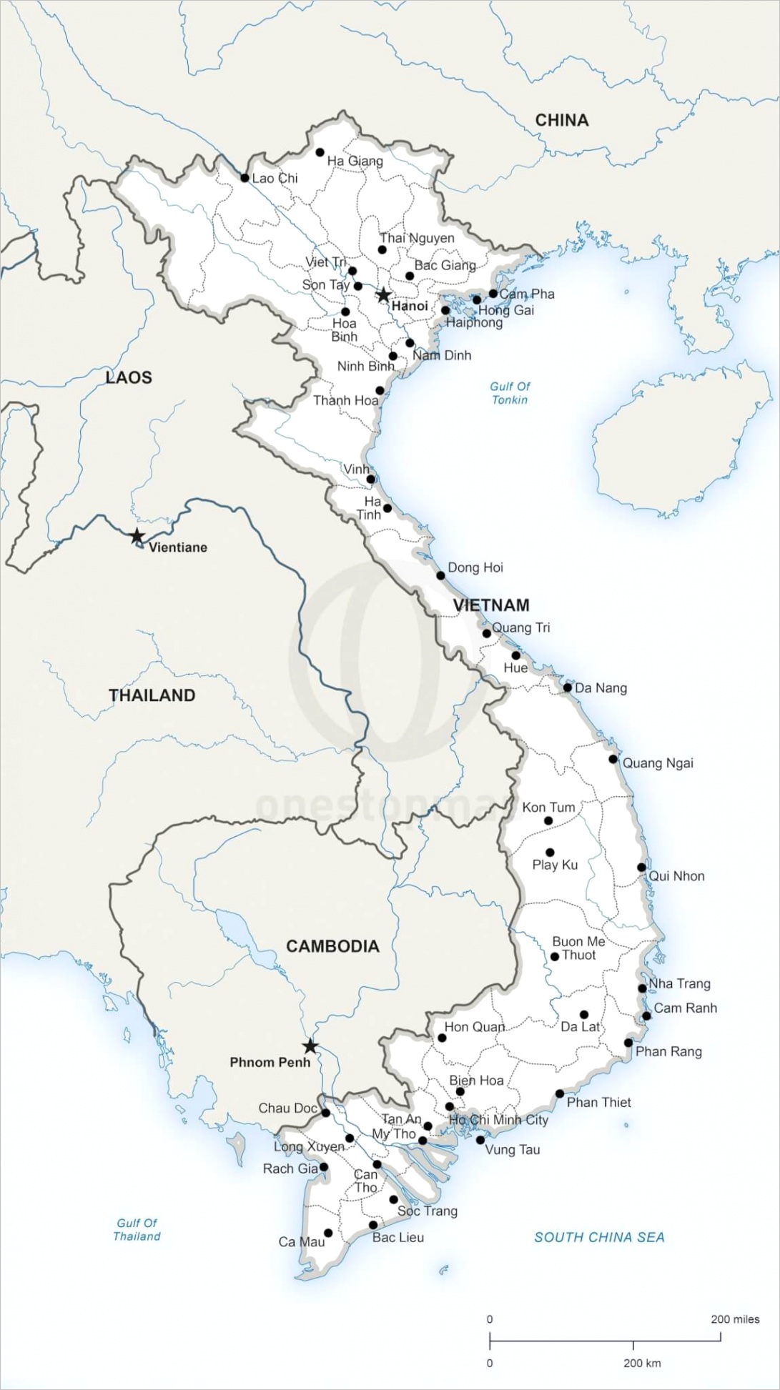 printable vector map vietnam political 217