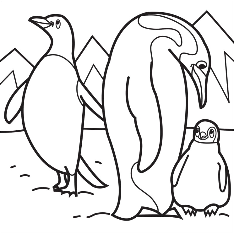 baby penguin coloring pagesml