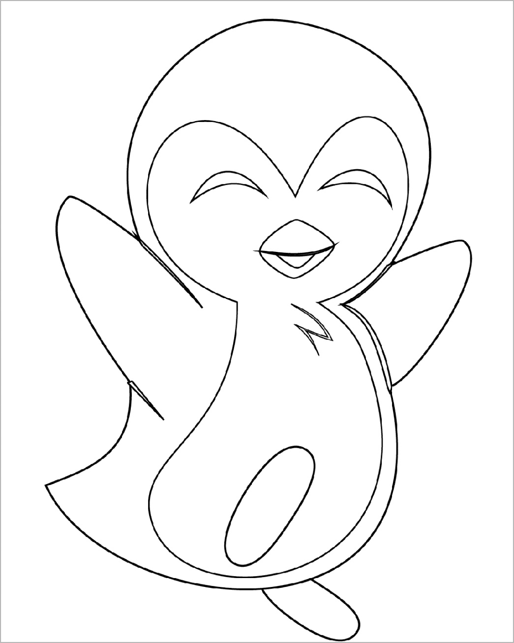 baby penguin coloring page 2