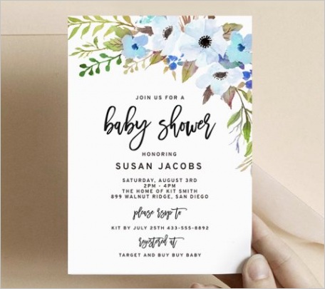 free baby shower invitation template yellow elephant gray chevron instant printable