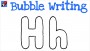 H In Bubble Letters
