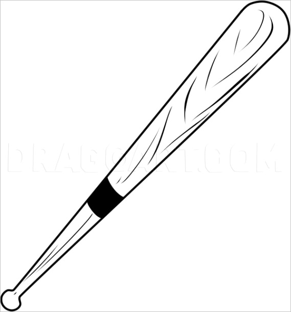 how to draw a baseball bat 7494