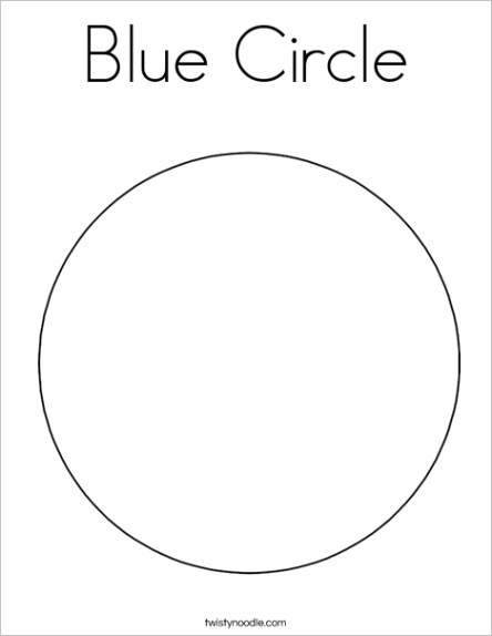 blue circle 2 coloring page