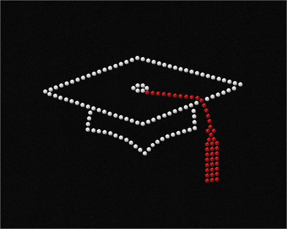 rhinestone graduation cap template