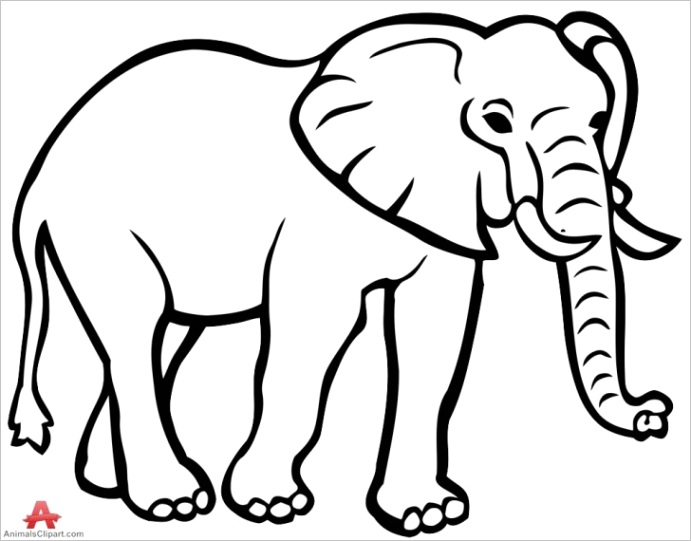 elephant outline image