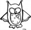 Owl Black and White Clip Art