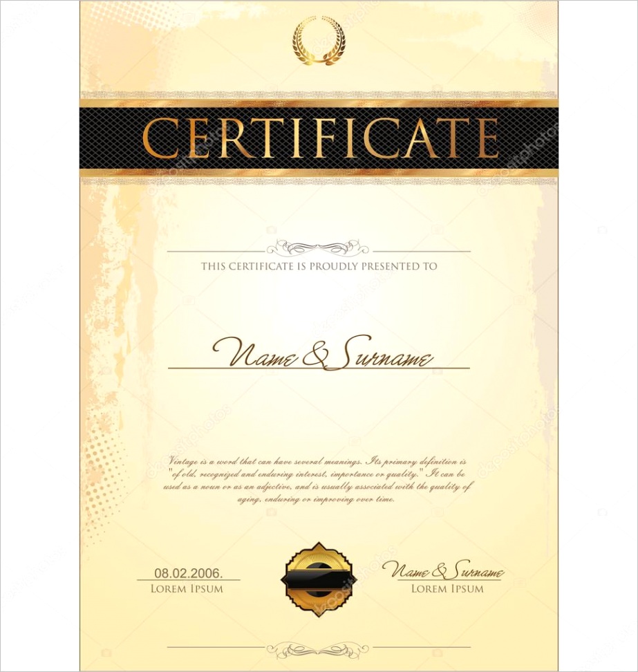 stock illustration certificate templateml