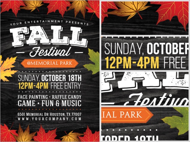 fall festival flyer template 2