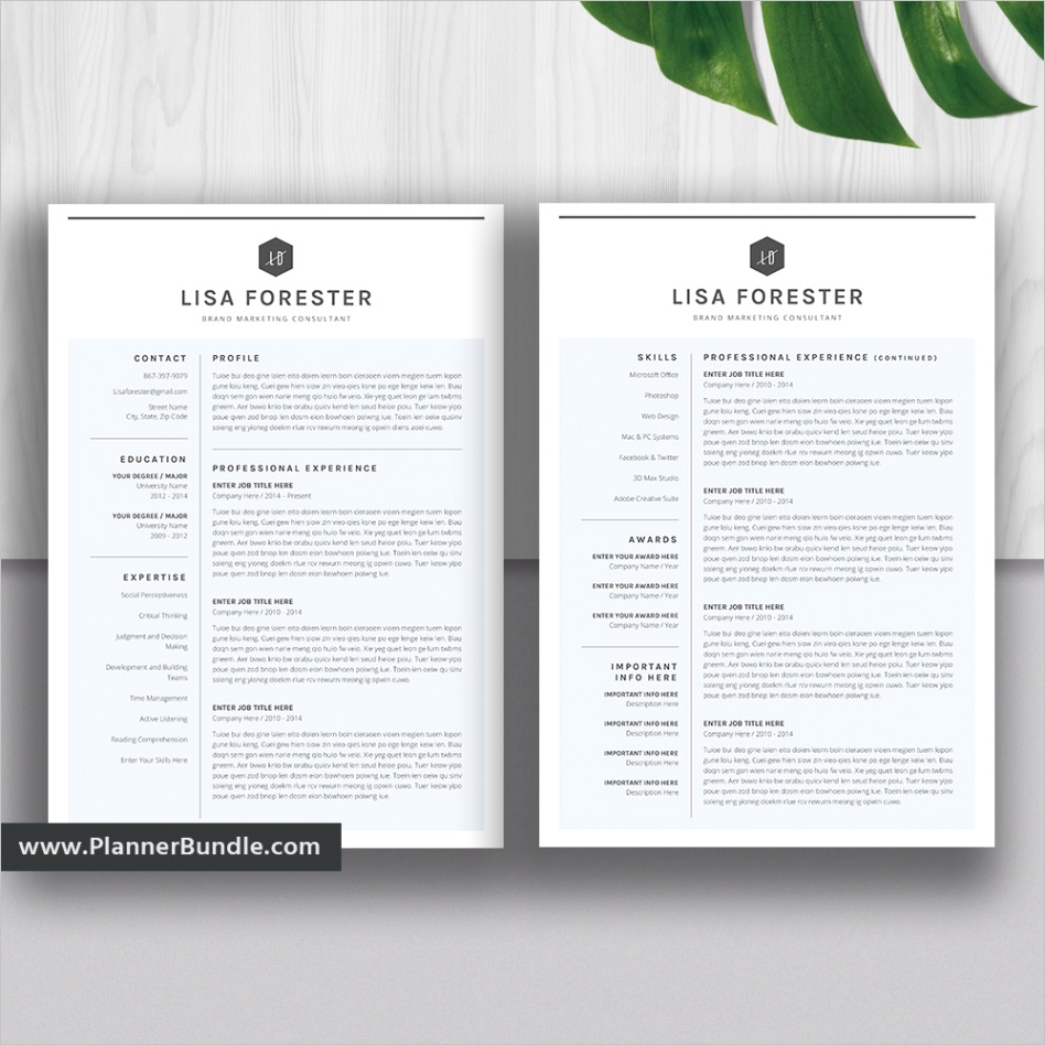 professional resume template cv template word creative modern resume cover letter instant the lisa resume