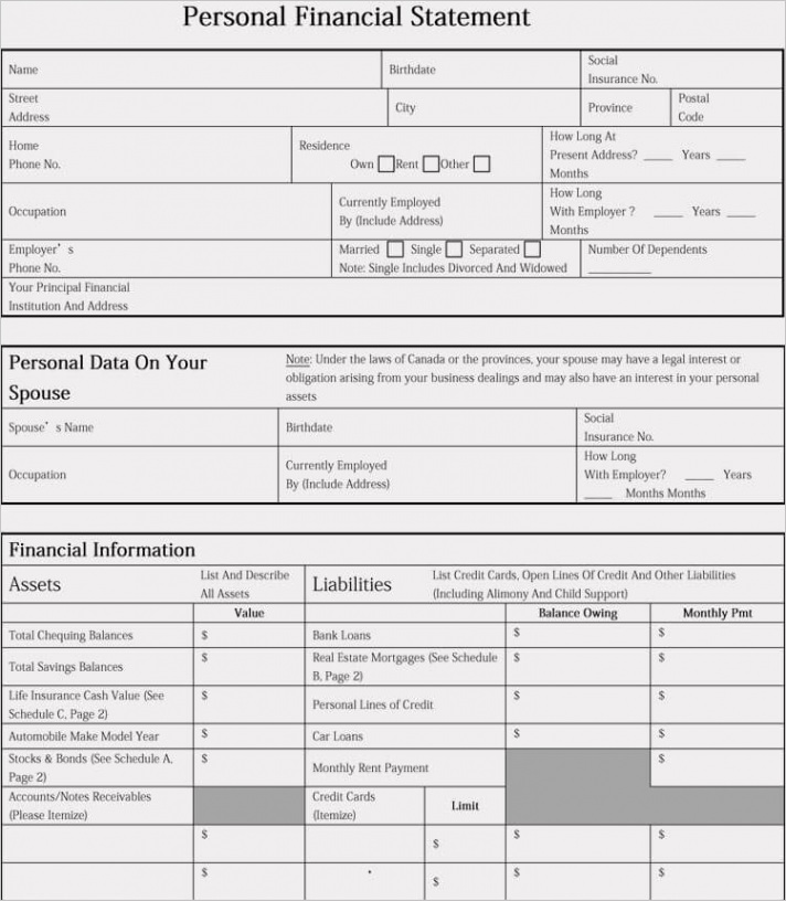 free financial statement templates