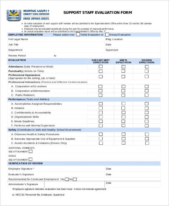 employee evaluation form in pdfml