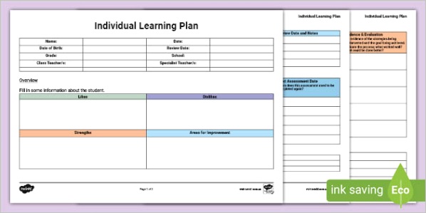 individual learning plan au s
