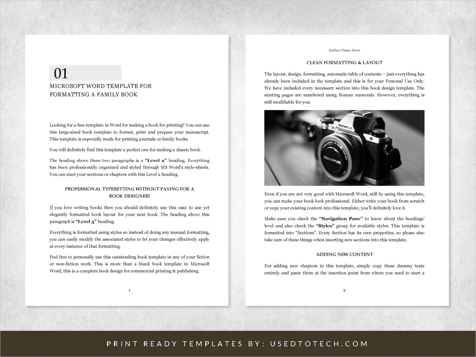 microsoft word book template in 7 5 x 10 for print