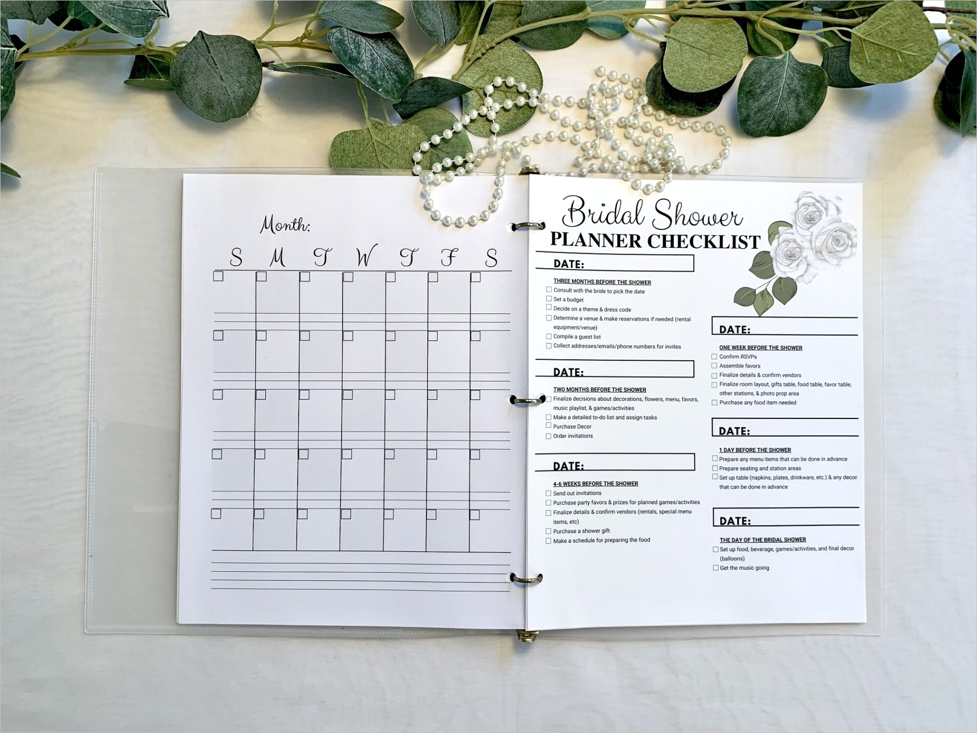 printable bridal shower planner with checklist 2 bridal shower games rustic white rose gold framecolor