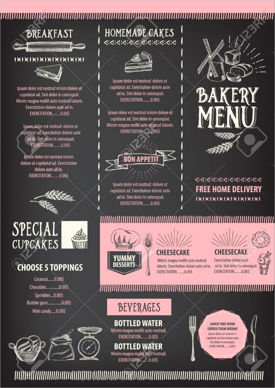 photo restaurant cafe menu template design food flyer