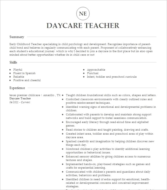 daycare teacher