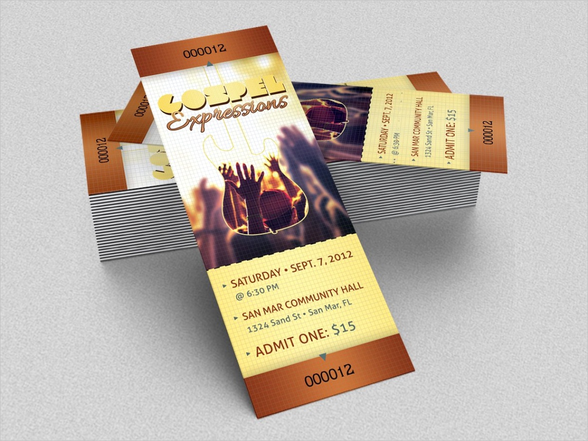 Gospel Concert Ticket Template