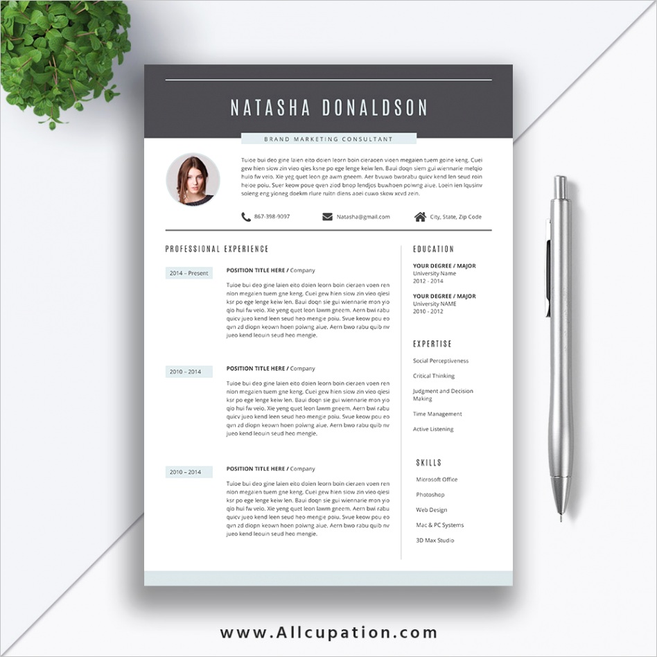 best selling editable word resume template and cover letter for instant the natasha