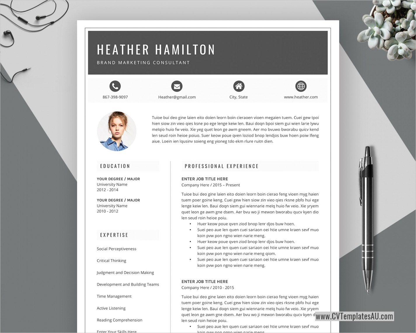 professional australian cv templates with matching cover letter and references cv fonts and icons australian cv templates for australian job seekers 11