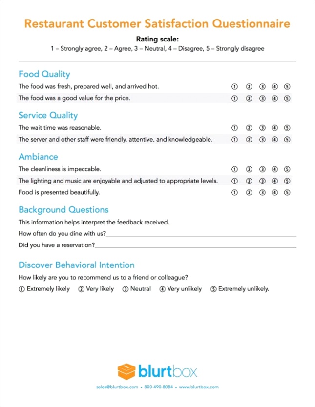 customer satisfaction survey template for restaurant owners 7d1559a2a790