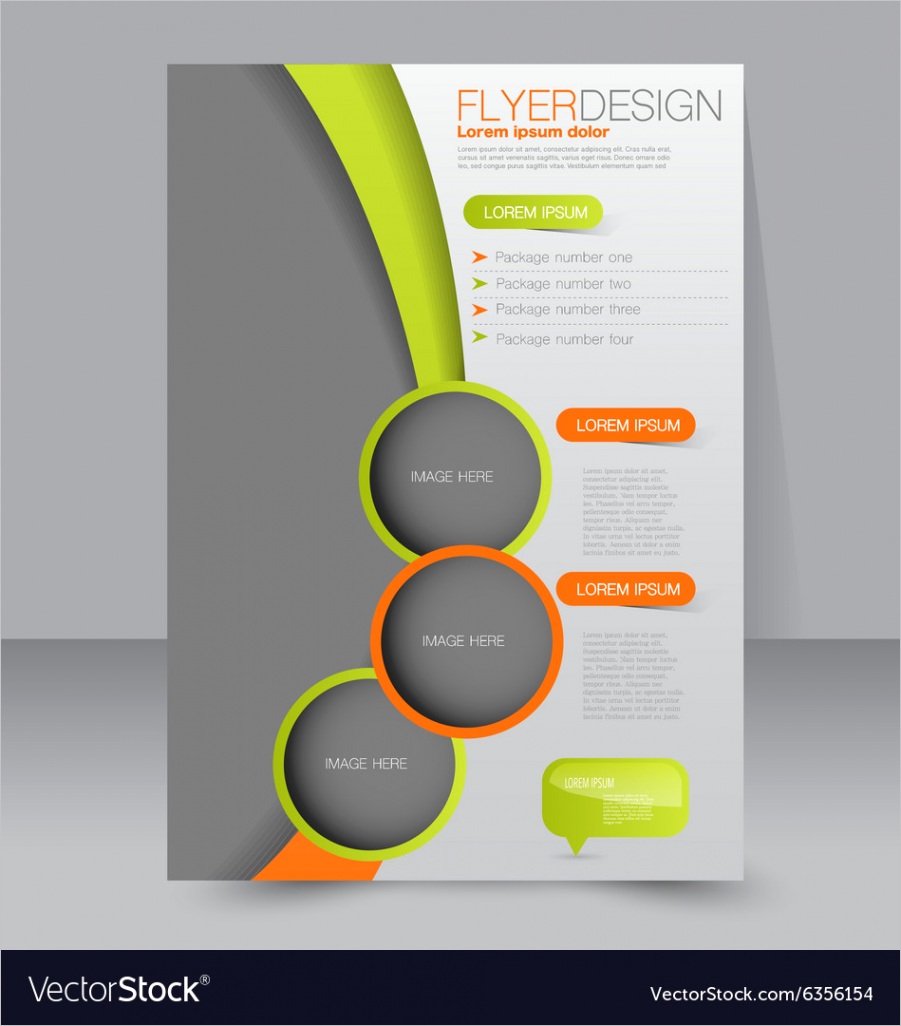 flyer template business brochure editable a4 vector