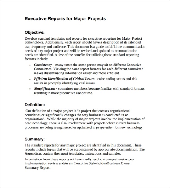 executive report templateml