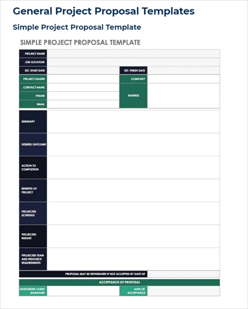 free simple business project proposals templates cms