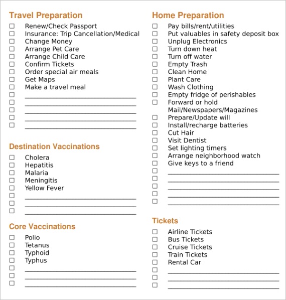 packing checklist templateml