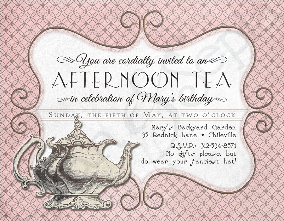tea party invitation quotes