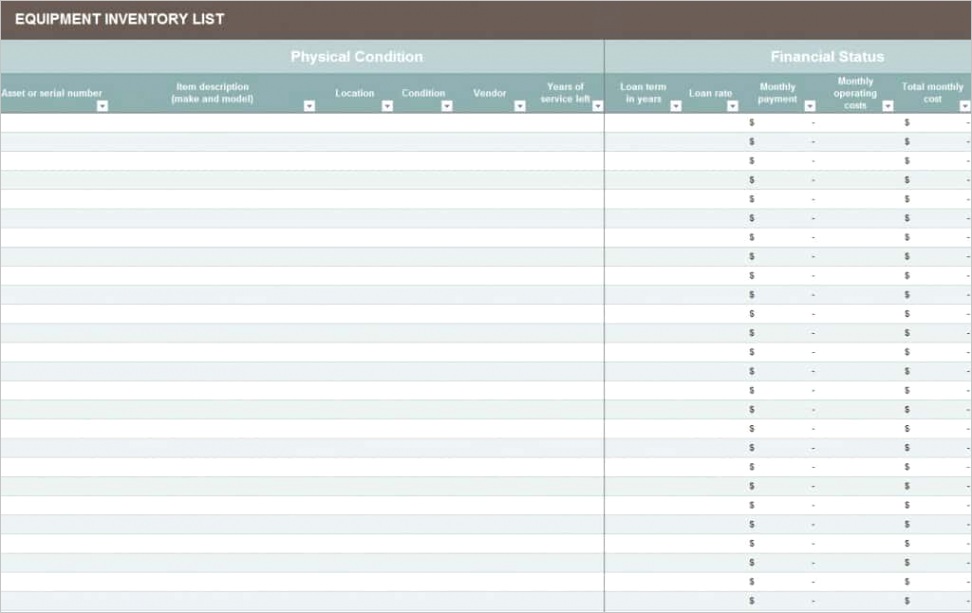 inventory schedule templateml