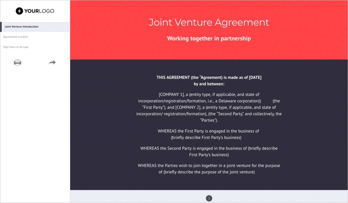joint venture agreement template uk