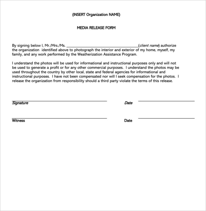 release form template