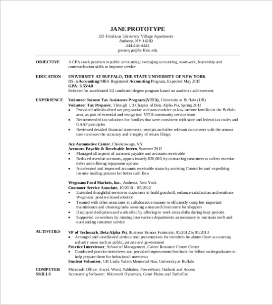mba resume template