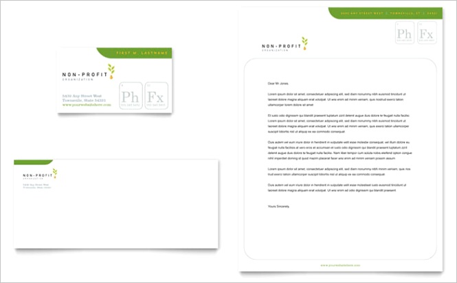 Environmental Agricultural Non Profit Business Card Letterhead Templates RO Dx