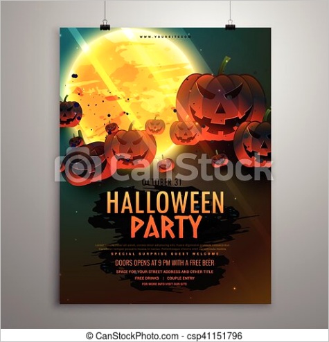 halloween party flyer template ml