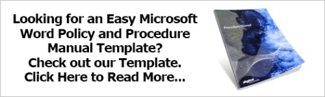 easy microsoft word policy and procedure manual template