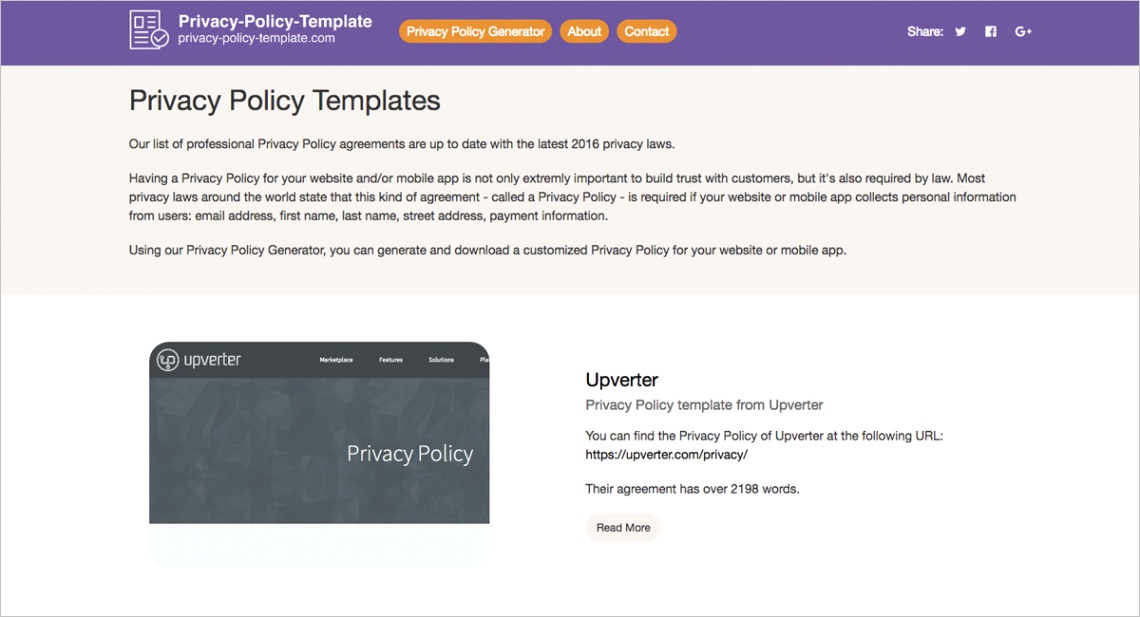privacy policy generator