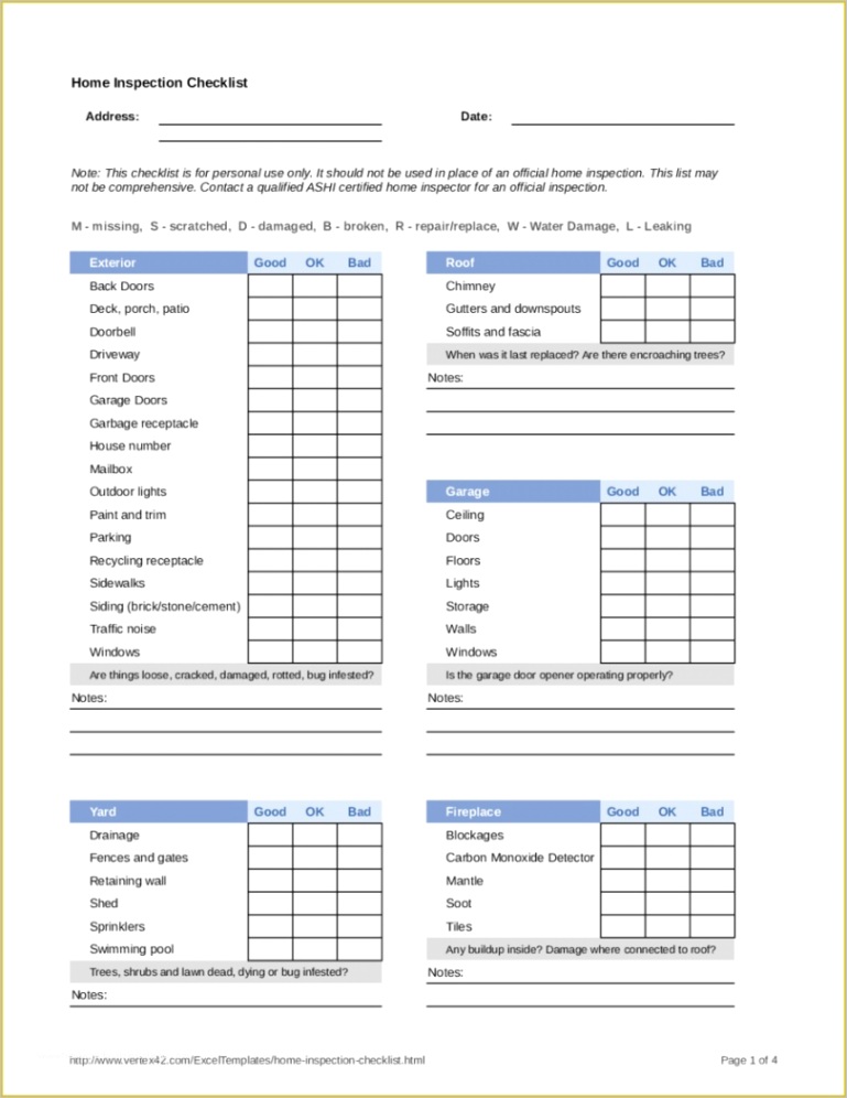 rental inspection report template