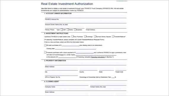 investment agreement formml