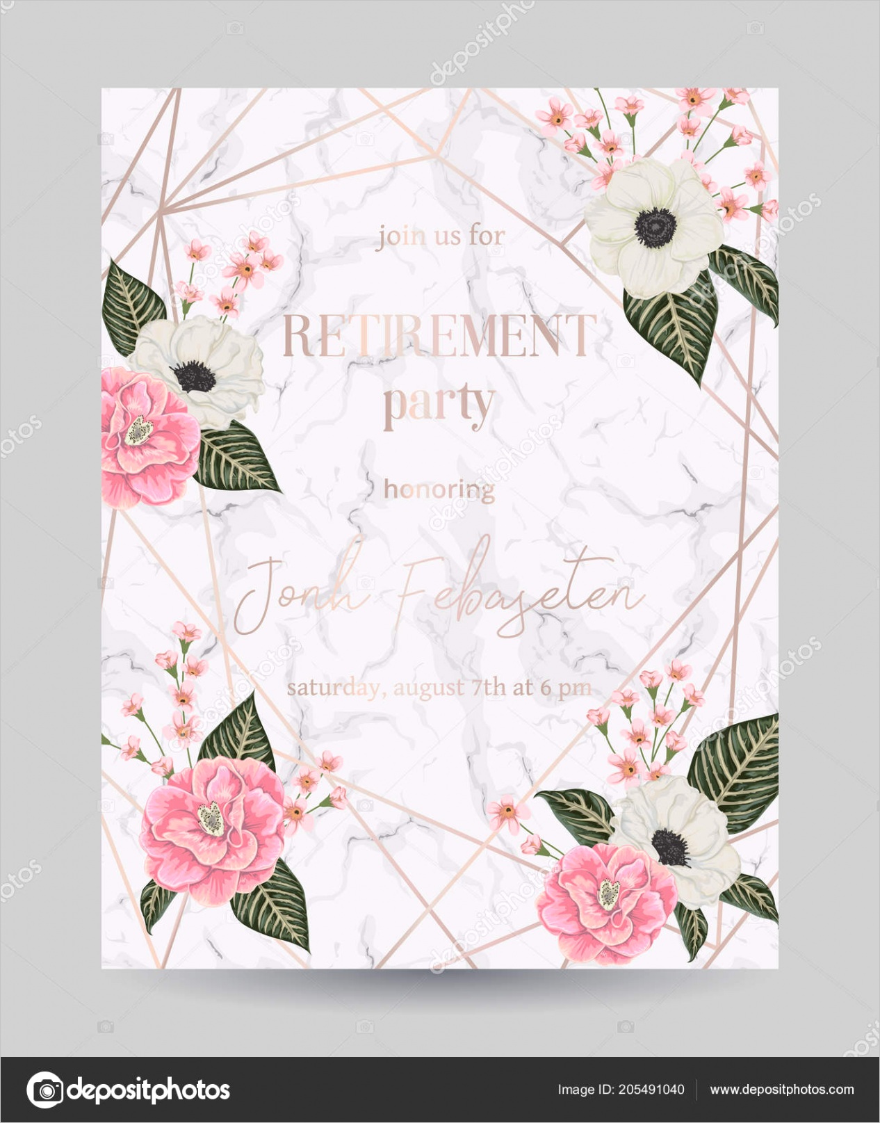 stock illustration retirement party invitation design templateml