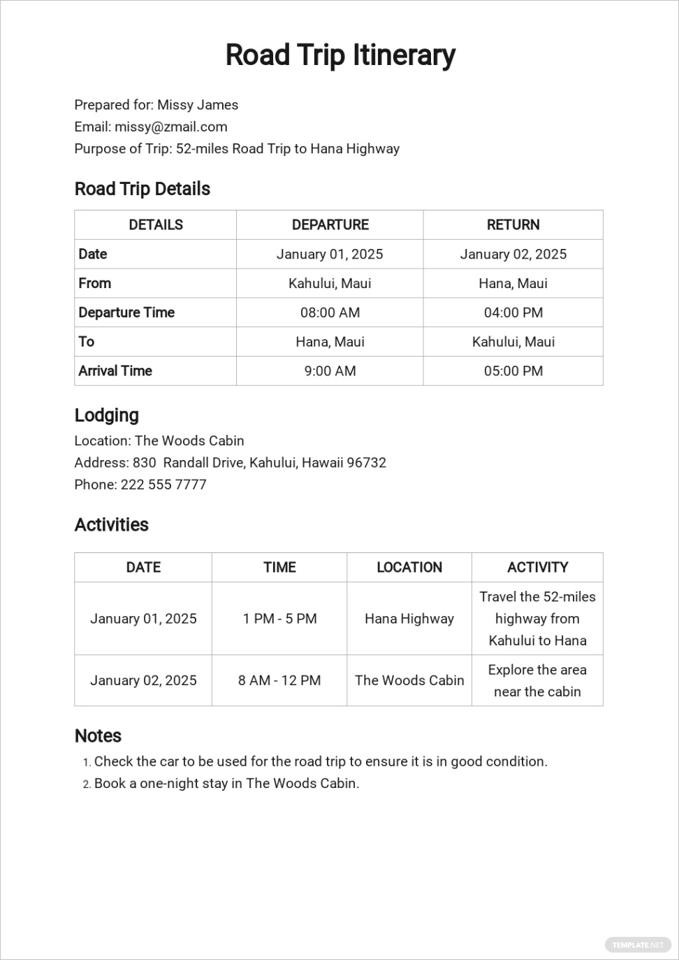 best road trip itinerary